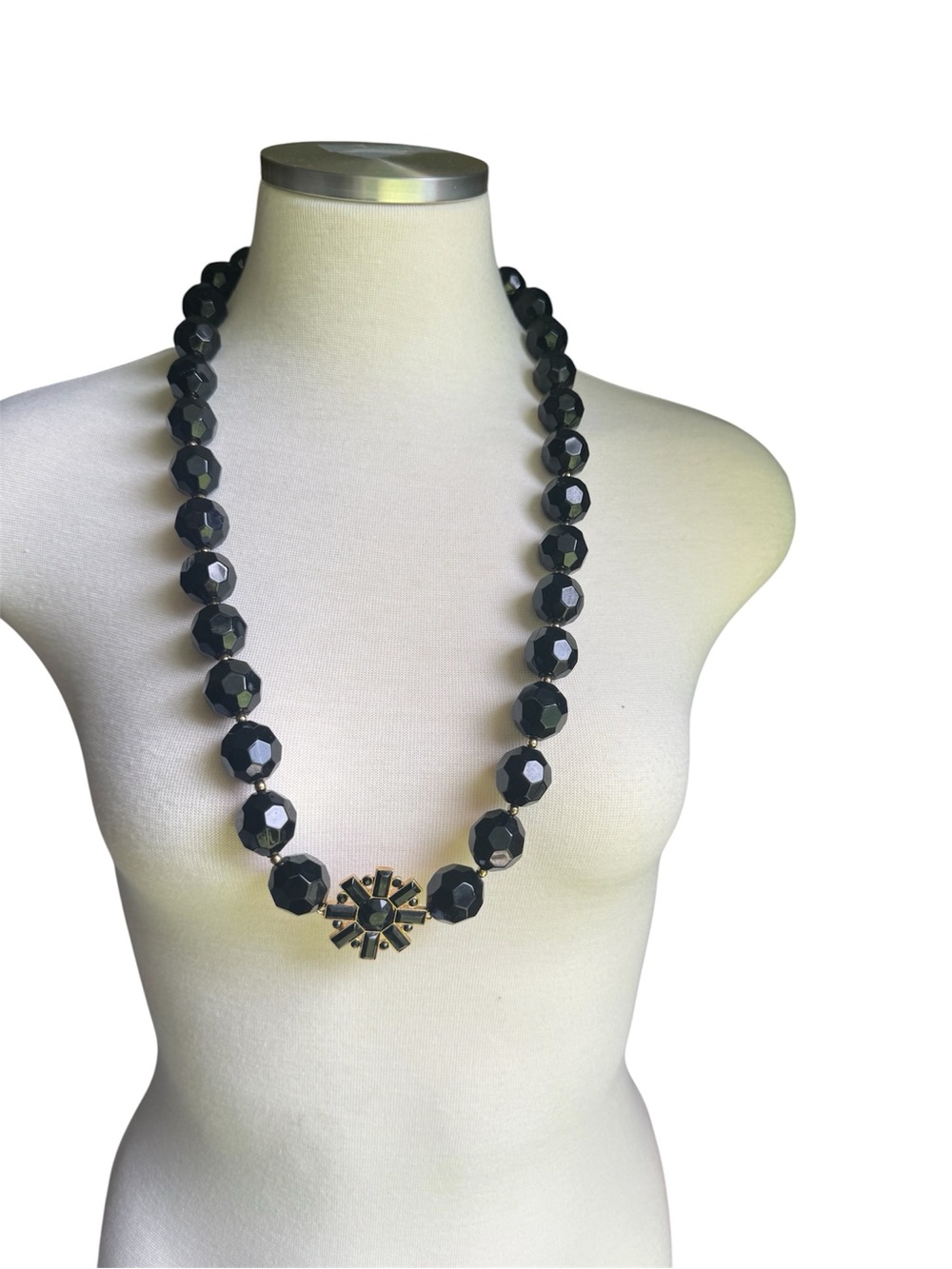 kate spade Black Faceted Bead Necklace with Starburst Accent